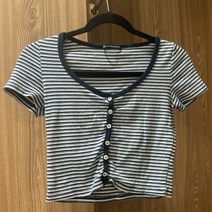 Striped blue Brandy Melville blouse